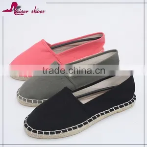 Cheap Wholesale Espadrille White Canvas Shoe in China Wholesale Fashion Canvas Shoe Quality Choice thumbnail-1