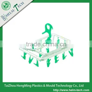 Folding Plastic Clothes Hanger With 20pcs Pegs--Z3093 thumbnail-1