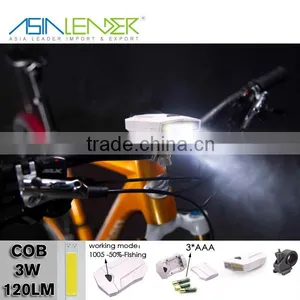 Professional Lighting Products BT-4868 100%-50% Lighting-Flash ABS 3W COB Bicycle Light LED thumbnail-1