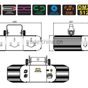 Triple Moon DMX LED 3-eye RGBW Beam Light DMX Effects Light LED thumbnail-3