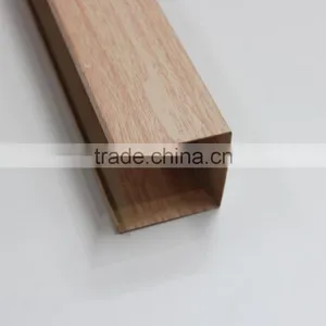 50MM Height Water Proof Wood Grain Aluminum Metal Screen Linear Ceiling U Channel Screen Ceiling thumbnail-4