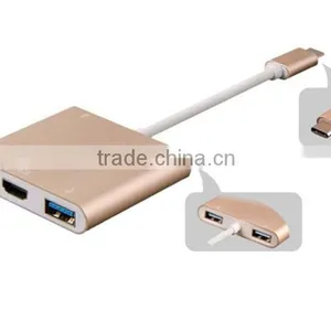 USB Type C 3.1 Hub to 4 Ports USB 3.0 Adapter Converter for the MacBook thumbnail-1