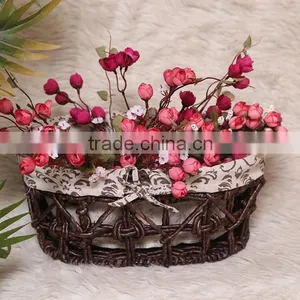 7 Hand Woven - Pastoral Style - Straw - Storage Basket - Storage Basket - Water Basket - Sundry Basket - Woven Baskets thumbnail-3