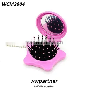 2016 4 in 1 Cosmetic Mirrorr for Cell Phone Stand, With Card Holder, Screen Clear Cloth, Plastic Mirror thumbnail-5