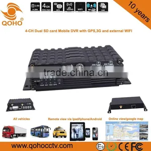 H.264 TWO SD Car Mobile DVR Audio Video Sync , GPS,3G/4G,WIFI.Car Black Box Function thumbnail-6
