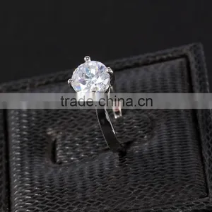 Simple Ring Design Single Prong Setting Zircon Finger Ring Small Elegant Rings For Women thumbnail-4