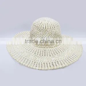 Hight Quality Ladies Wide Brim Straw Summer Hat Sun Beach Hat thumbnail-2