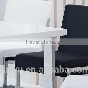 Modern Metal Dining Room Rectangular Tables Strong 201 Stainless Steel Base thumbnail-3