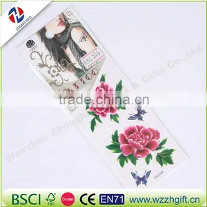 2016 New Diy Eco-friendly Rose Flower Tattoo Sticker With Full Color thumbnail-1
