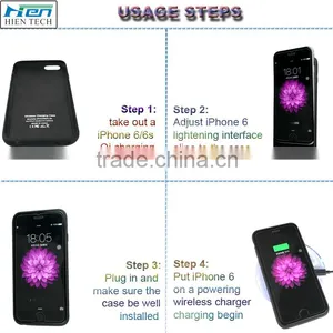 2016 New Product Qi Wireless Charging Phone Charger Case for IPhone 6 thumbnail-4