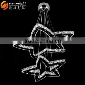 Yellow Light Pendant Light Stars Bright Pendant Lamp LED Crystal Pendant Lights OM9029-2W thumbnail-2