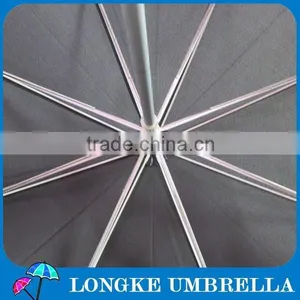 Superior Quality Aluminum Shaft Fiberglass Ribs Pongee Fabric Golf Umbrella thumbnail-2