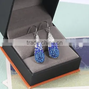 Up-to-date Graceful Two Color Shinning CZ Diamonds Earrings More Attractive thumbnail-3