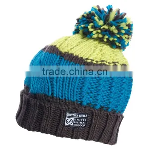 2016 Lady's Fashion Jacquard Knitted Winter Beanie Cap Factory Wholesale From China thumbnail-1