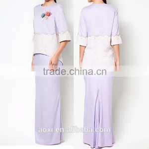 High Quality Appliqued Beaded Hot Girls Summer Muslim Dress thumbnail-1