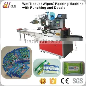 Wet Tissue Packaging Machine, Wet Wipes Flow Packing Machine, Wet Napkin Wrapping and Sealing Machine thumbnail-1