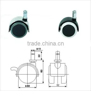 Nylon Office Chair Caster DWG-F005 thumbnail-1