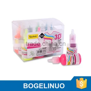 12 Colours 30ml 3D Waterproof Fabric Paint Wholesale thumbnail-1