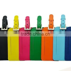 Promotional Fashion Custom PU Leather Travel Personalized Business Travel Leather Luggage Tags thumbnail-3