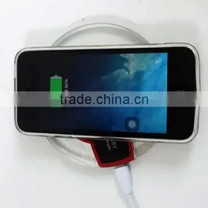 OEM ORDER WELCOME QI WIRELESS CHARGER PAD STAND QI WIRELESS CHARGER PAD WITH LCD LIGHT FOR GALAXY S7 EDGE TRANSMITTER thumbnail-1