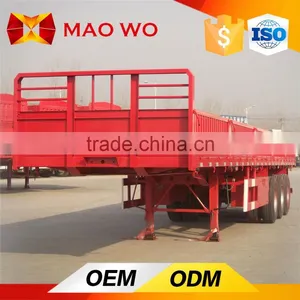 China Manufacturer 3 Axles Cargo Carrier Side Wall Semi Trailer Cheap Price for Sale thumbnail-1