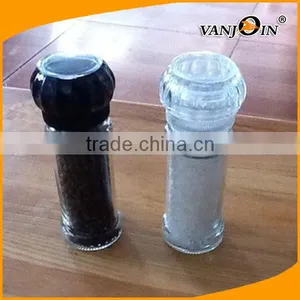 100ml Portable Manual Plastic Cooking Salt and Pepper Mill With Adjustable Coarseness thumbnail-1