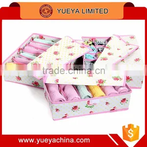 Underwear Bar Sock Storage Case With Cover Set of 3pcs-rose Printed thumbnail-1