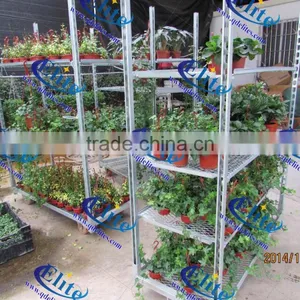 Display Flower Trolley Cart.Danish Trolley.Gardening Transport Cart, Steel Rolling Trolley Tool Cart.Greenhouse Equiment thumbnail-1