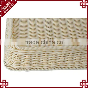 Rectangular Rattan Woven Table Storage Baskets for Food Display thumbnail-5
