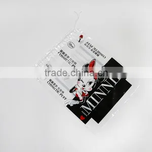 Cotton Puff Plastic Drawstring Bag for Cosemtic thumbnail-4