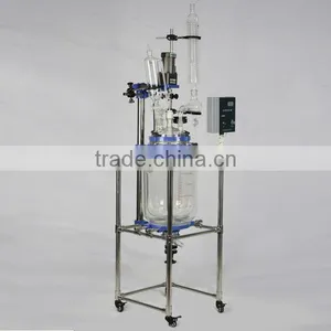 2013 Hot Selling GG17 Borosilicate Glass Lab Jacket Glass Reactor 20L thumbnail-1