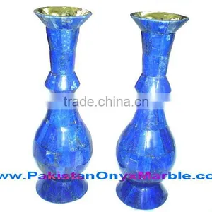 NEW FLOWER VASES LAPIS LAZULI HANDICRAFTS thumbnail-1
