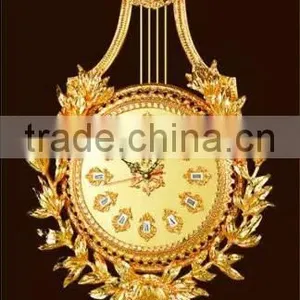 Antique Carved Ornate Gold Gilt Rococo Style Wall Pendulum Clock thumbnail-5