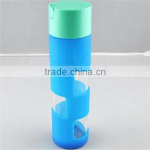 2016 Hot Sale Soft Flexible Silicon Gel Bottle Sleeve Cover for Sports Water Bottles thumbnail-2