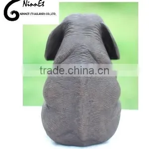 Wood Carved Elephant From Thailand thumbnail-2