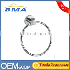 Bathroom Accessory Wall Mounted Round Stainless Steel Towel Ring thumbnail-1
