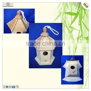 Handmade Oem Diy Paulownia Wood Cage Nest Birdhouses thumbnail-1