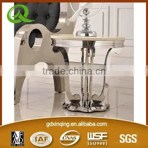 D351 Living Room Marble Top Modern End Table Round End Table thumbnail-5
