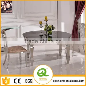 Home Furniture Round Extendable Glass Dining Table TH389 thumbnail-1