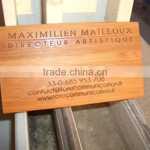 Wooden Business Name Card For Commercial Male Women thumbnail-1