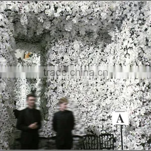 Artificial White Flowers Wall thumbnail-1