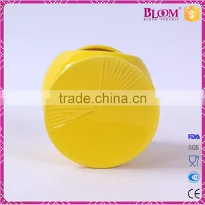 Yellow Ceramic Round Craft Ceramic Incense Burner thumbnail-5