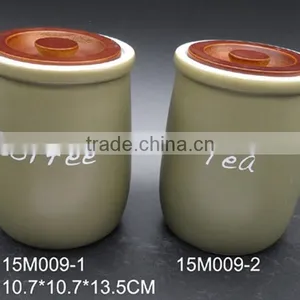 Shining Finish Hermetic Porcelain Tea Coffee Canisters Storage Jar thumbnail-4