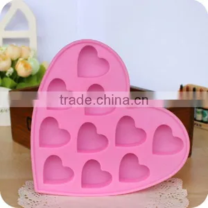 Fancy Ice Cube Trays 10 Cavities Heart Ice Mould Silicone Ice Maker thumbnail-4