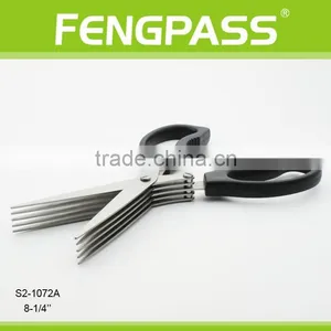 S2-1072A 8-1/4" PP Handle With 5 Blades Stainless Steel Sharpness Shredder Herb Scissors thumbnail-4