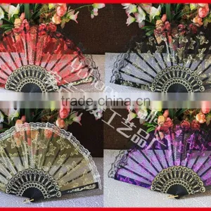 Spanish Style Lace Plastic Hand Fan thumbnail-1
