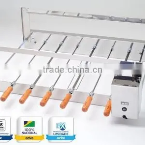 BBQ Brazil Rotating Grill in Stainless Steel (Double Version) - CRID 9 Skewers Arke thumbnail-2