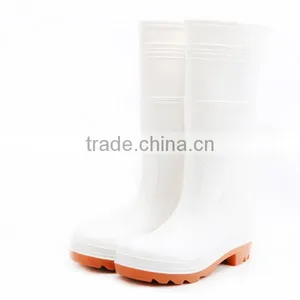 White Upper Rubber Nitrile Sole Oil Resistant PVC Safety Work Boots thumbnail-2
