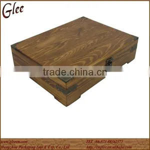 Antique Empty Wooden Coffee Box Gift Boxes thumbnail-2
