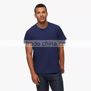 100% Cotton Plain Round Neck T Short Sleeve Premium Crew Men's t Shirt thumbnail-1